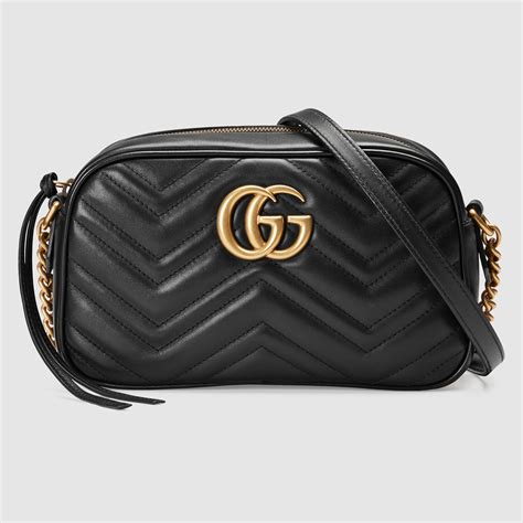 gucci marmot black|Gucci Marmont black hardware.